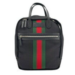 Gucci Sherry Line Backpack Black Daypack